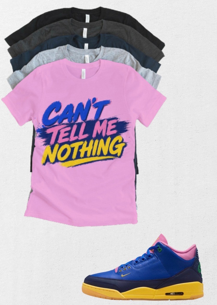 Shirt to match Jordan 3 OG Retro x Jordan 3 SP “Brazil” Can’t Tell Matching Tee