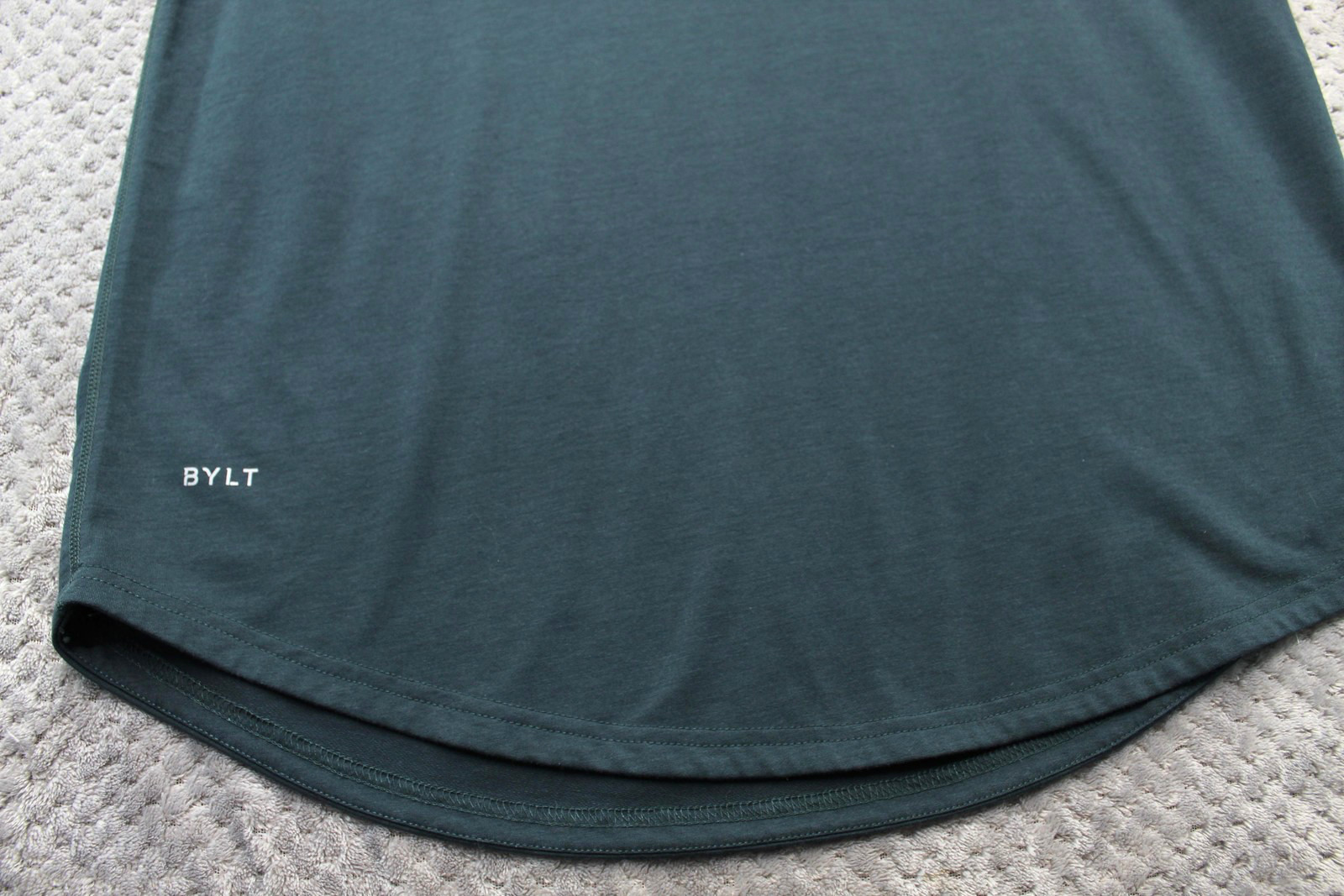 BYLT Shirt Mens XL Green Blue Drop Cut Long Sleeve BYLT Blend Basics Stretch Tee