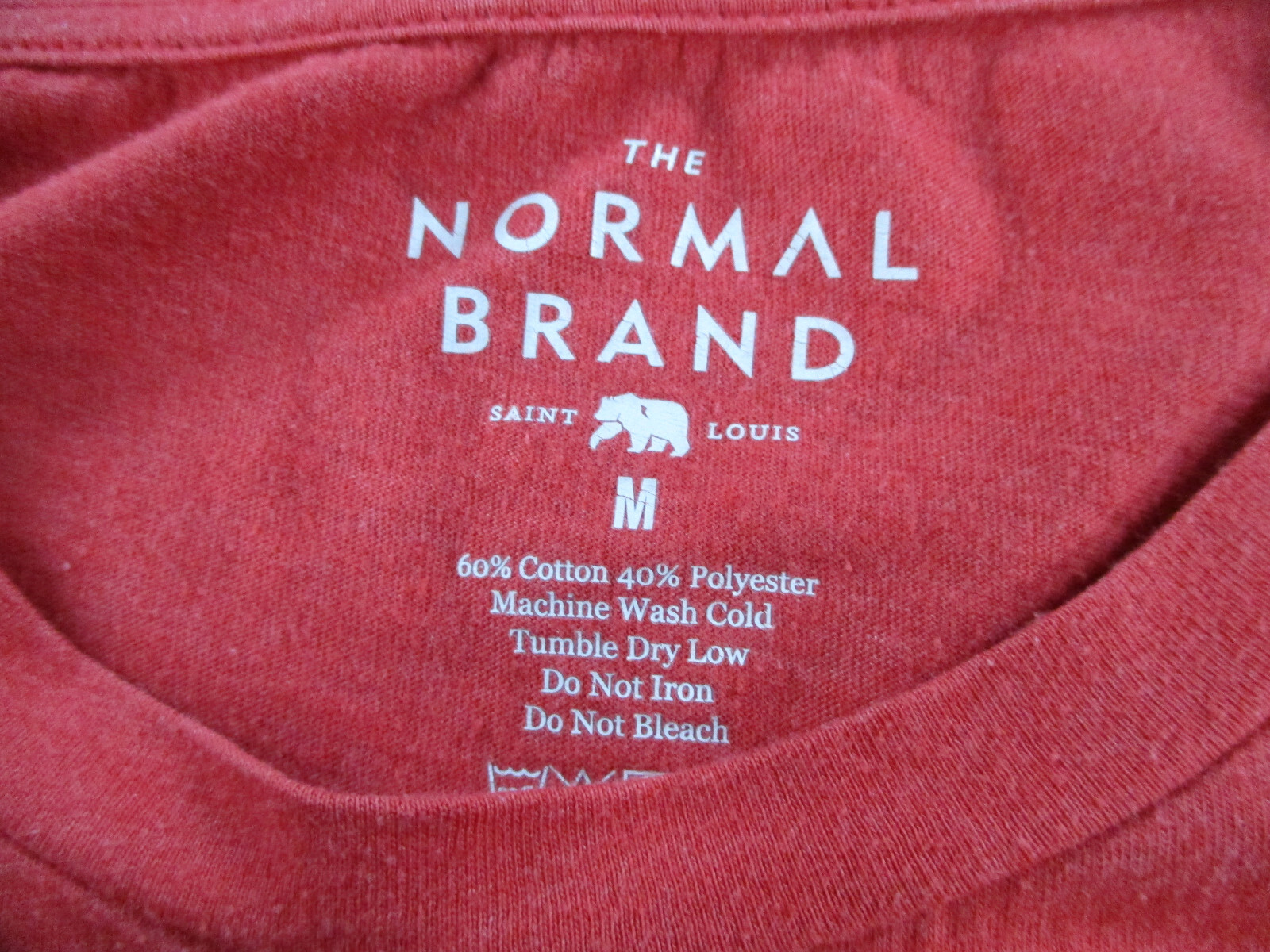 The Normal Brand Shirt Adult Medium Red Crewneck Graphic Print Casual Outdoor