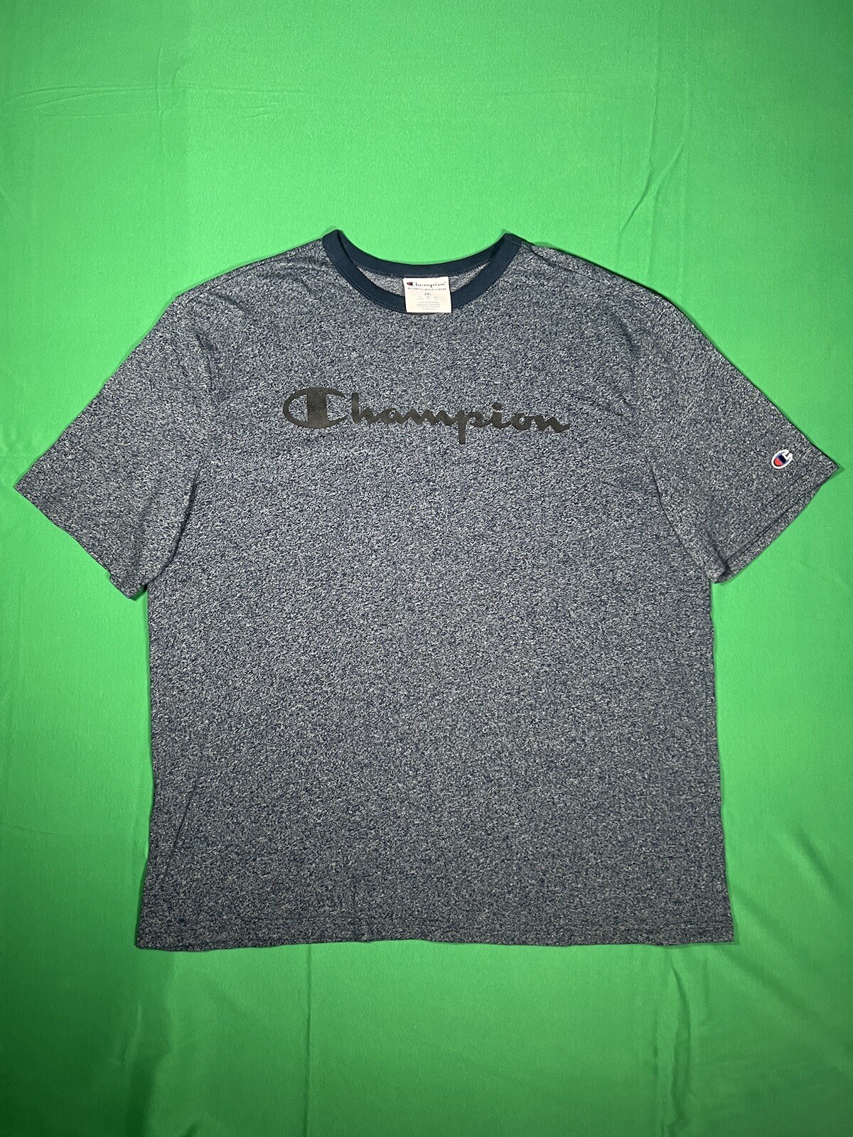 Champion Short Sleeve T Shirt Multi Blue Print Size XXL Extra Extra Large