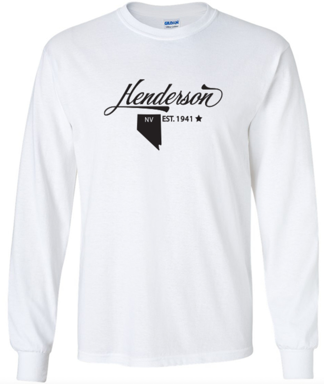 Henderson Nevada State T-Shirt Long Sleeve Graphic Tee Unisex apparel Text logo