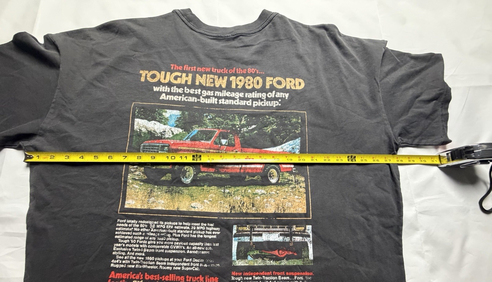 Ford Tough 1980 Acid Wash Faded Look 4X4 Vintage Look Sz XL Mens FREE SHIP D020