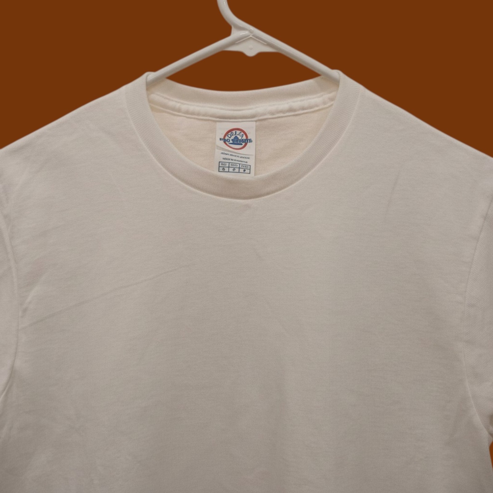 Lot of 5 Delta Pro Weight T-Shirts Mens Small S Half White Cream Blank Bulk Lot