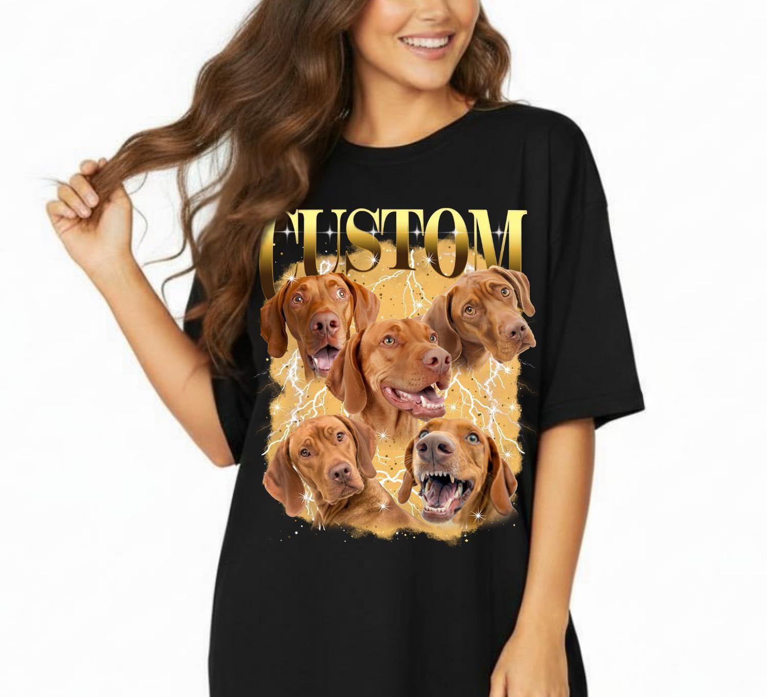 Custom Cotton Photo T-Shirt Personalized Kids Collage Family Gift