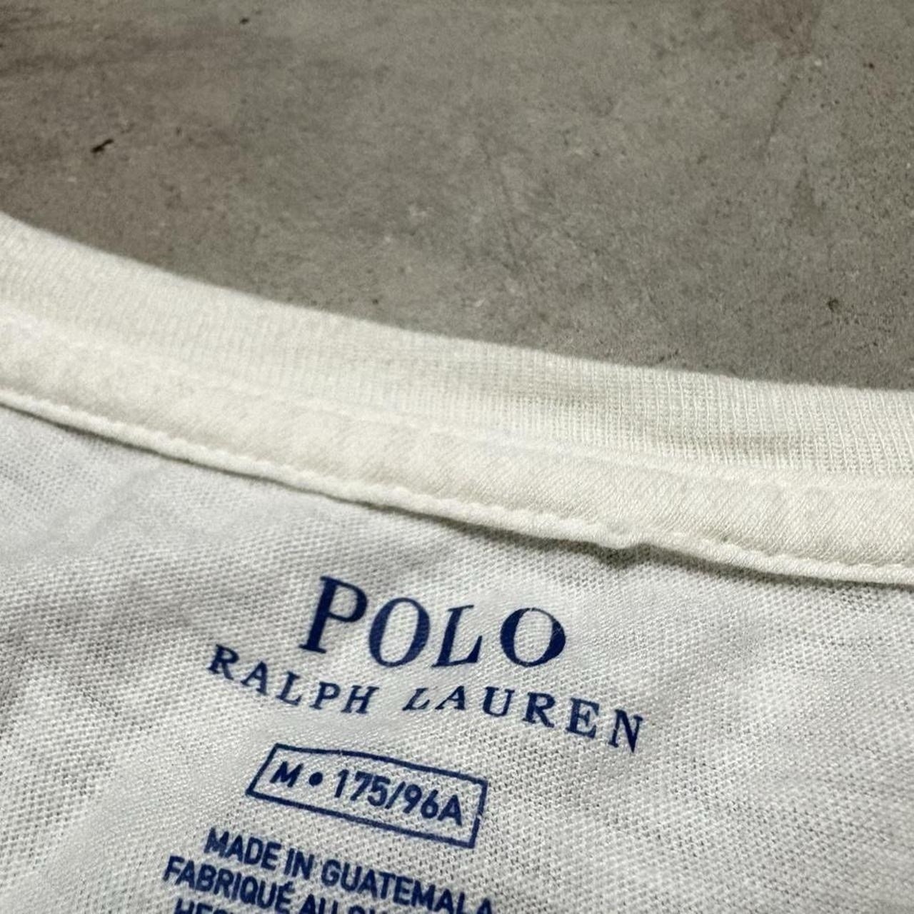 Polo Ralph Lauren Sporting Goods T-Shirt Men’s Size M Cream Vintage Y2K Preppy