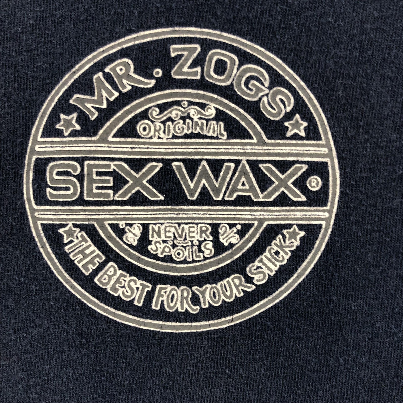 Sex Wax Shirt Mens Large Blue Mr Zogs Original Logo Graphic Long Sleeve Surf Tee