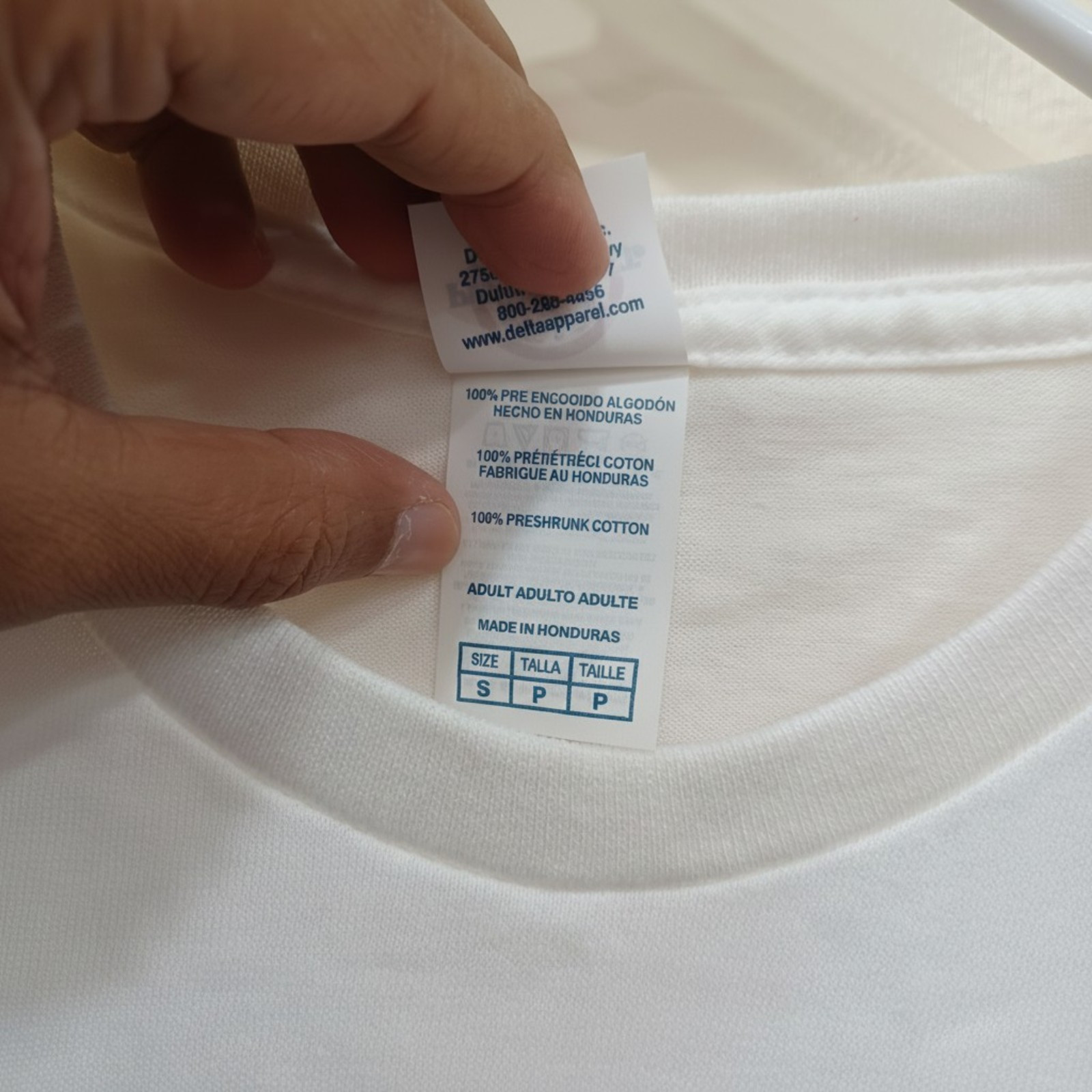 Lot of 5 Delta Pro Weight T-Shirts Mens Small S Half White Cream Blank Bulk Lot