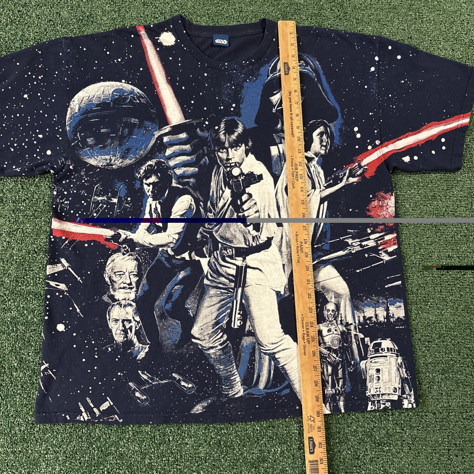 Star Wars Episode 4 Short Sleeve T Shirt Size 2XL Blue All Over Print AOP