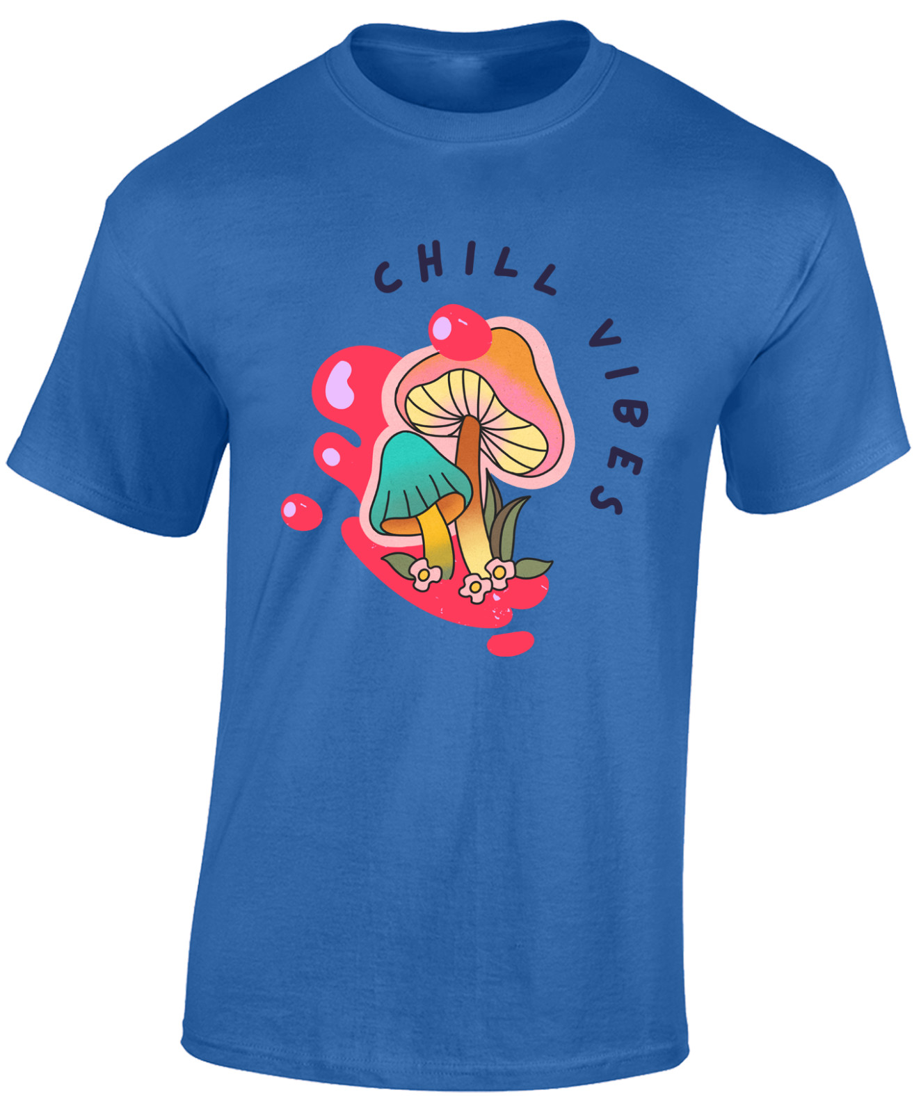 CHILL VIBES MENS T SHIRT FUNNY SUMMER HOLIDAY CLOTHING CASUAL NICE TOP