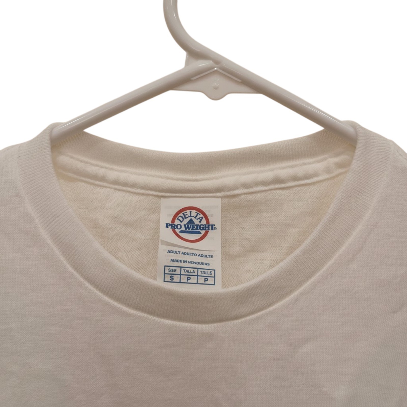 Lot of 5 Delta Pro Weight T-Shirts Mens Small S Half White Cream Blank Bulk Lot