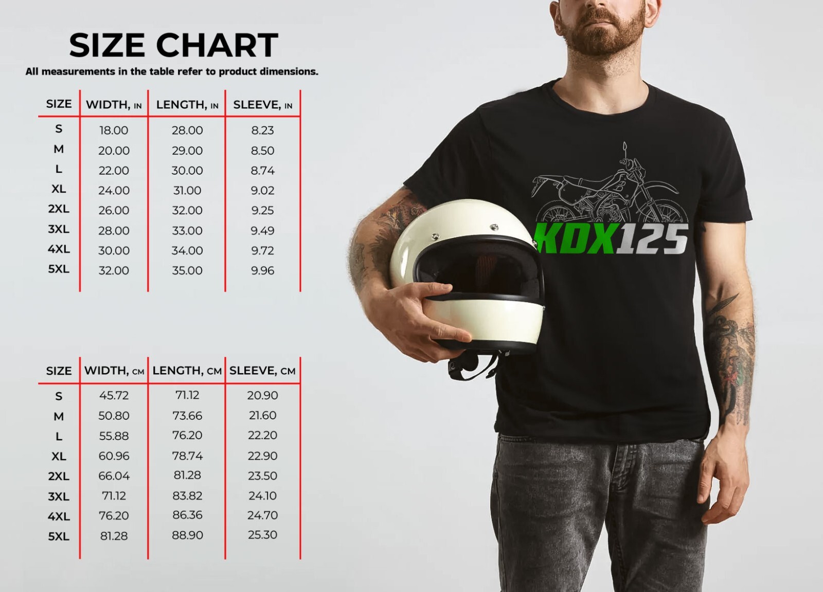 For Kawasaki KDX 125 1990-1999 fans – Motorcycle T-Shirt