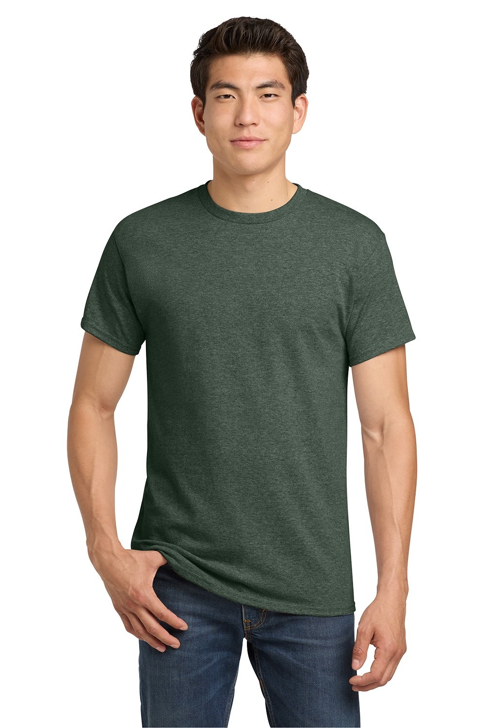 Gildan Heavy Cotton Men’s Crew Heather T-Shirts Multipack (6 Pack)