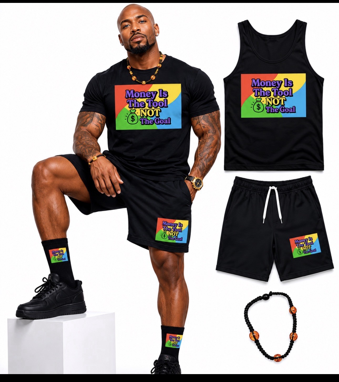 gildan t shirt Black Multicolored Money Is A Tool With Black Back For Y2K Gothic