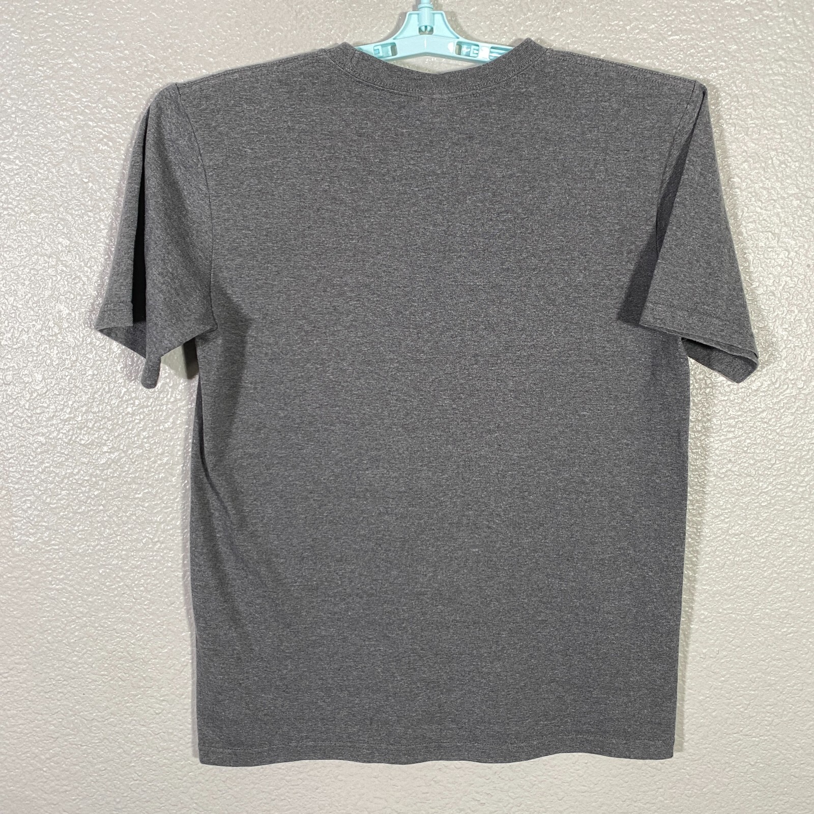 The North Face Shirt Mens Small Gray Red Short Sleeve Spellout Outdoor Hiking