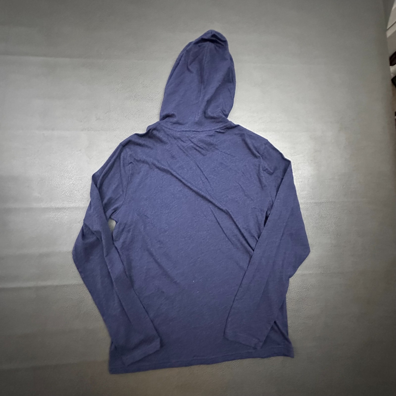 Polo Ralph Lauren Hooded Shirt Mens Medium Blue Performance Cotton Lounge Chill