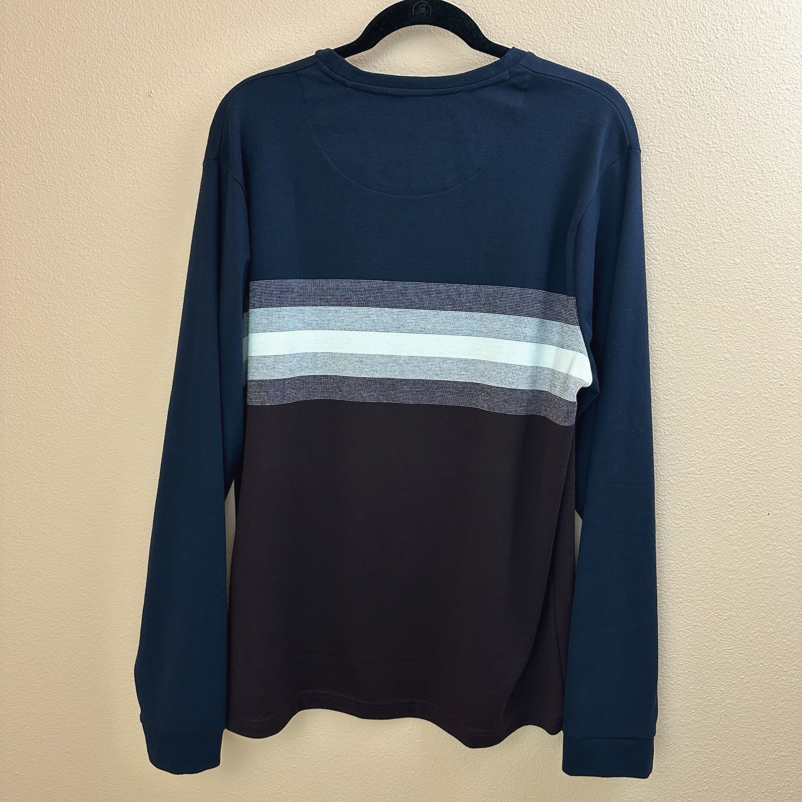 Cactus Man Ricky Singh XL Long Sleeve Tee Colorblock Striped Cotton Blend