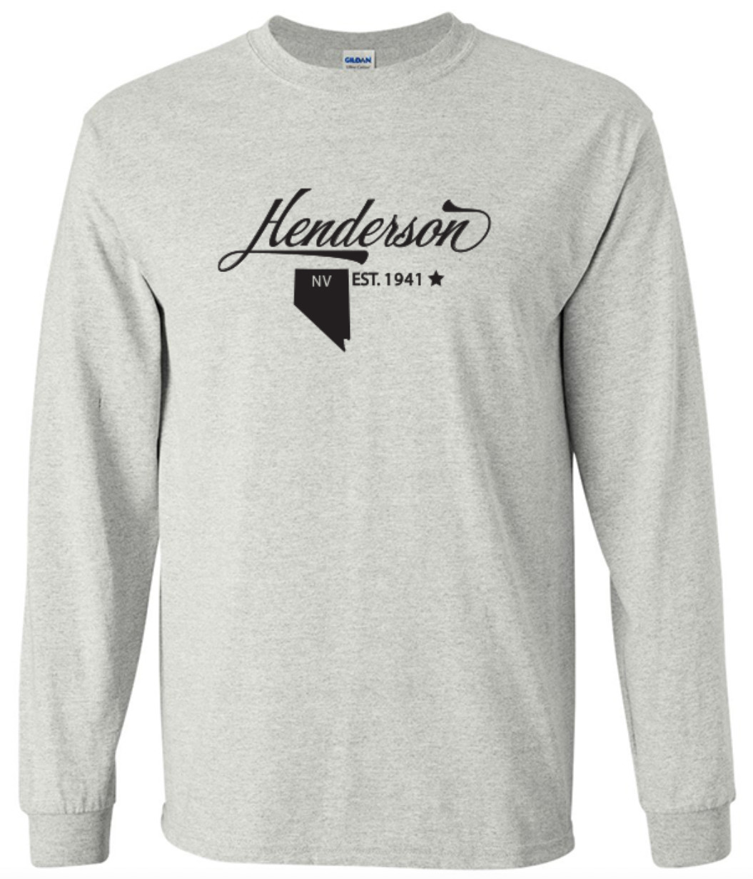 Henderson Nevada State T-Shirt Long Sleeve Graphic Tee Unisex apparel Text logo