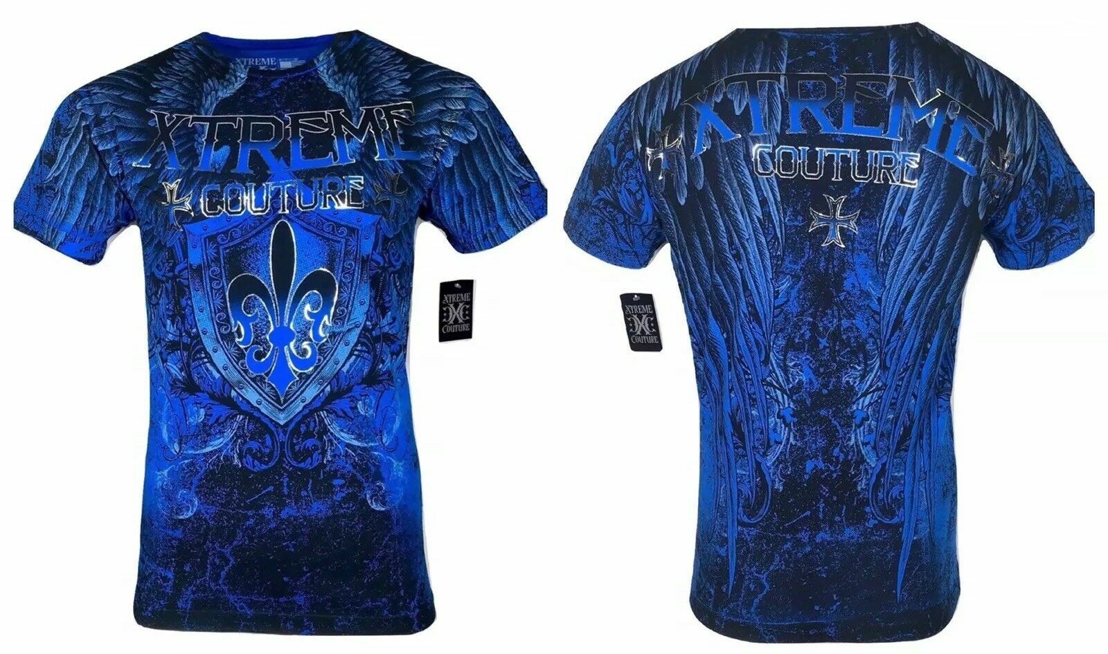 Xtreme Couture Affliction Men’s T-Shirt COBU SMITHSONIAN Blue Tattoo Biker S-5XL