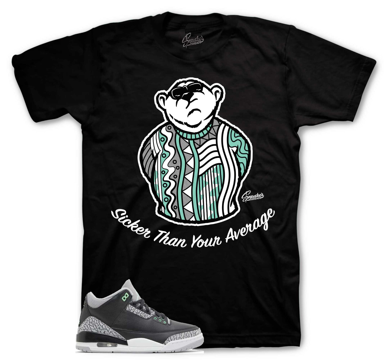 Shirts To Match Jordan 3 Green Glow Sneakers – Big Bear Sneaker Tees