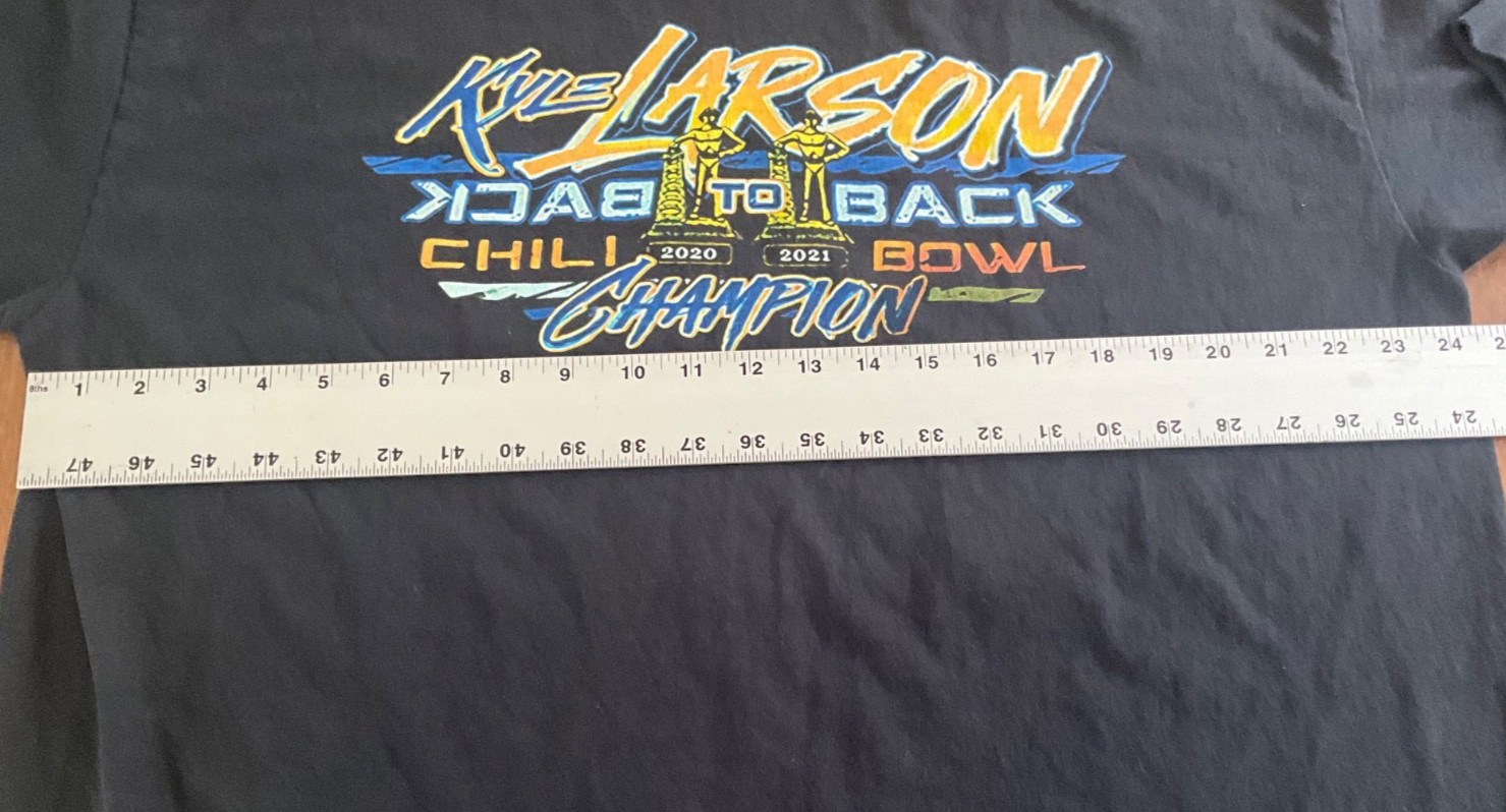 2020 2021 Kyle Larson Chili Bowl Back to Back Champion Long Sleeve Shirt KLR XL