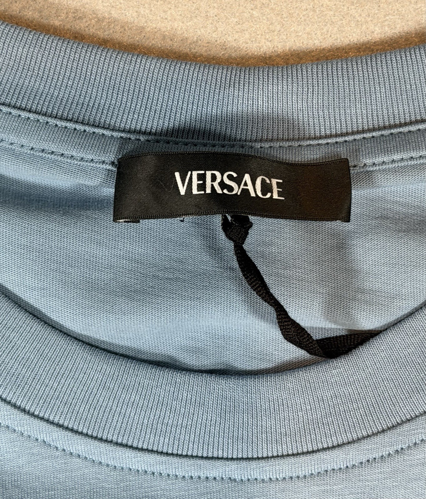 Versace Medusa Light Blue Jersey Short Sleeve T-Shirt Men’s Size 2XL Authentic