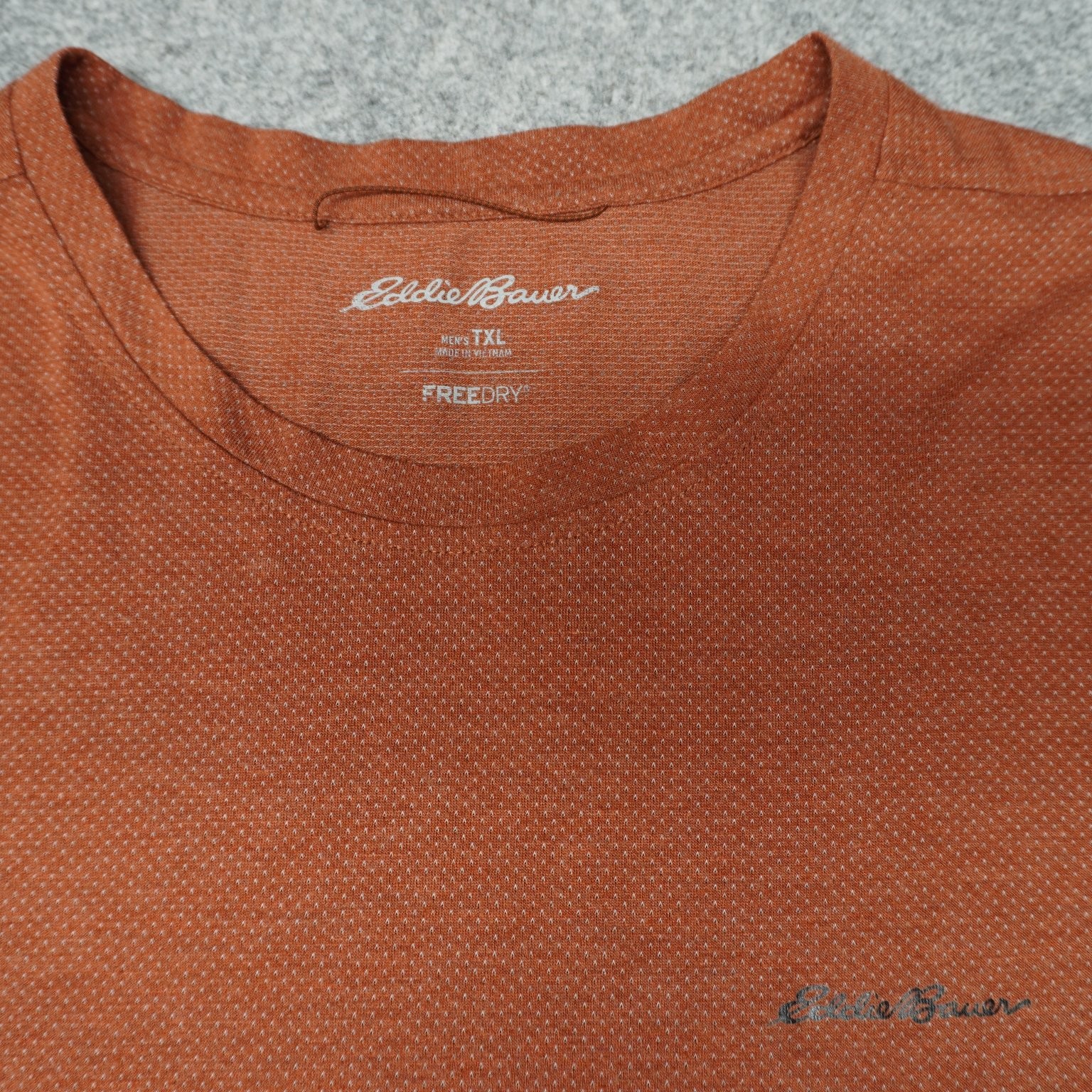 Eddie Bauer T-Shirt Men’s Rust TXL Cotton Polyester Rayon Crew Neck