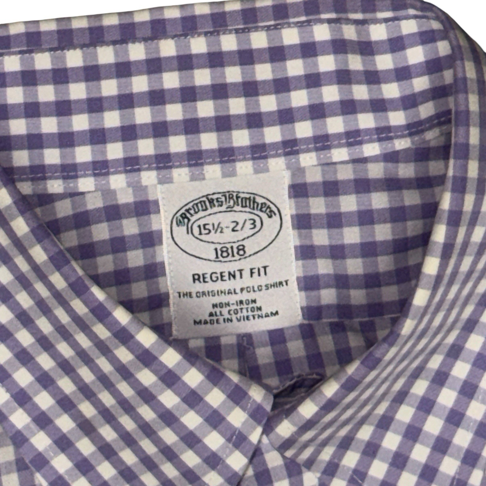 Brooks Brothers 15 1/2 – 2/3 1818 Regent Fit The Original Polo Shirt Non-iron