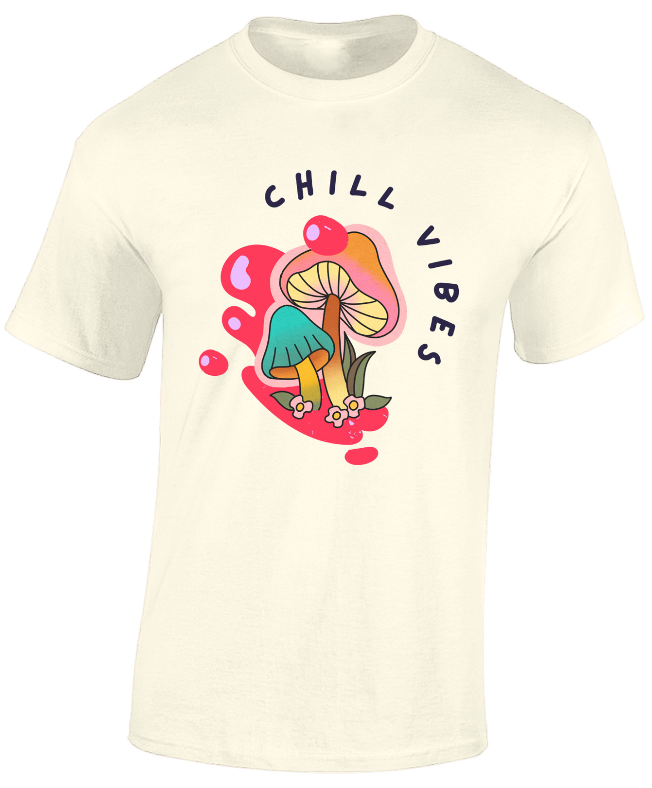 CHILL VIBES MENS T SHIRT FUNNY SUMMER HOLIDAY CLOTHING CASUAL NICE TOP