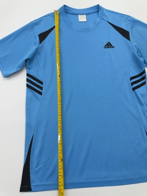 Adidas Boys Blue Athletic Logo T-Shirt Size Regular Condition Varies