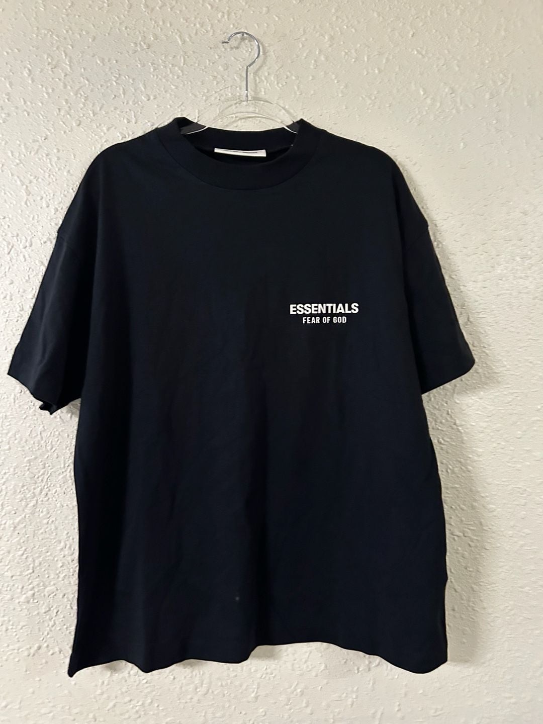 Fear of God Essentials Classic Short Sleeve Crewneck T-Shirt in Jet Black